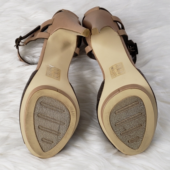 Moda Open Toe Metallic Cage Platform Hee… - Picture 5 of 13